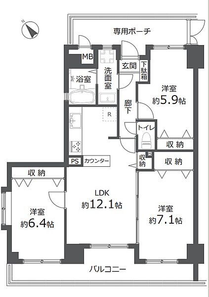 間取りを拡大表示