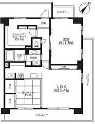 モンセーヌ大宮 1LDKの間取図画像