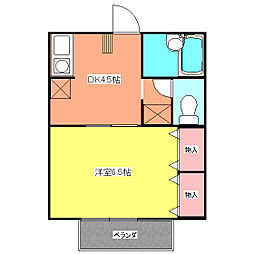メゾン・ド・NE3 1DKの間取図画像