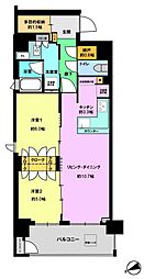 パークホームズセンター北 2SLDKの間取図画像