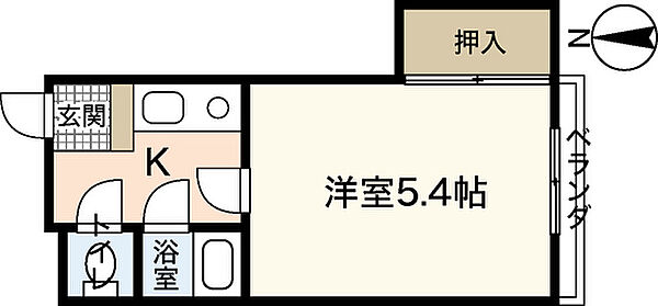 広島県広島市中区白島中町(賃貸マンション1DK・3階・18.00㎡)の写真 その2