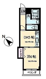 グリーンハイツ 4階1DKの間取り