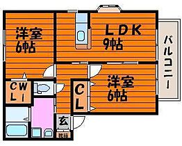 クスの木　Ｃ棟  ｜ 岡山県岡山市南区妹尾（賃貸アパート2LDK・2階・51.04㎡） その2