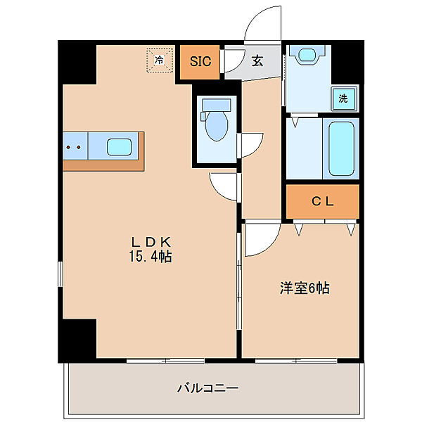 チャコールウッドステージ ｜宮城県仙台市若林区新寺３丁目(賃貸マンション1LDK・6階・49.24㎡)の写真 その2