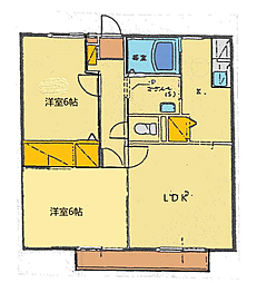 Joy-A 2LDKの間取図画像