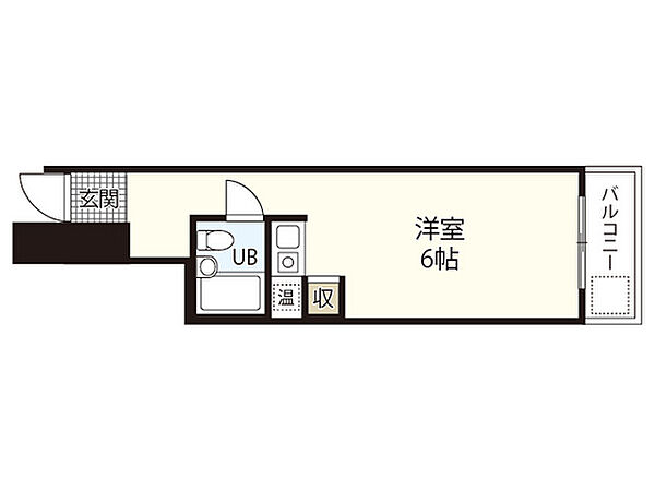 広島県広島市中区八丁堀(賃貸マンション1R・4階・19.20㎡)の写真 その2