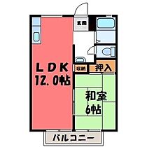 栃木県塩谷郡高根沢町光陽台5丁目（賃貸アパート1LDK・2階・40.92㎡） その2