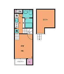 BrownSheep 1Kの間取図画像