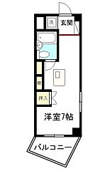 ヴィオレ野代 ワンルームの間取図画像