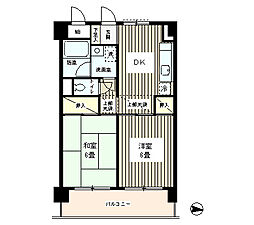 ガーデンハイム上北沢 2DKの間取図画像