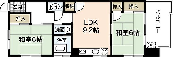 広島県広島市中区大手町4丁目(賃貸マンション2LDK・5階・50.50㎡)の写真 その2