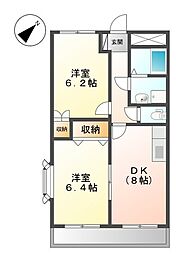 エポック21 2DKの間取図画像