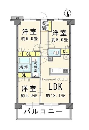各お部屋に収納...