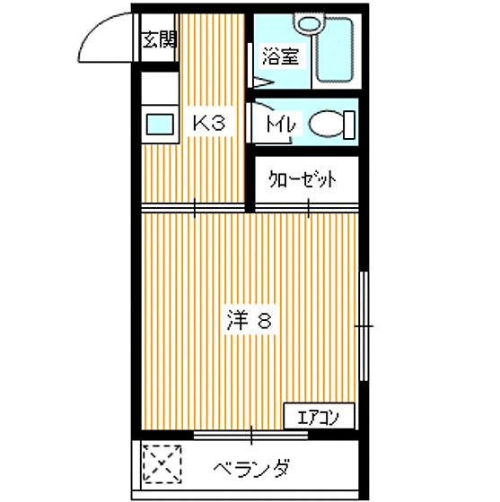 コーポサンモリッヂII 105｜山口県下関市一の宮本町2丁目(賃貸マンション1K・1階・24.00㎡)の写真 その2