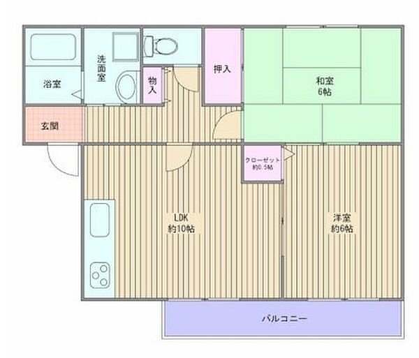 エミネンスコート ｜兵庫県姫路市白浜町(賃貸アパート2LDK・2階・51.40㎡)の写真 その2