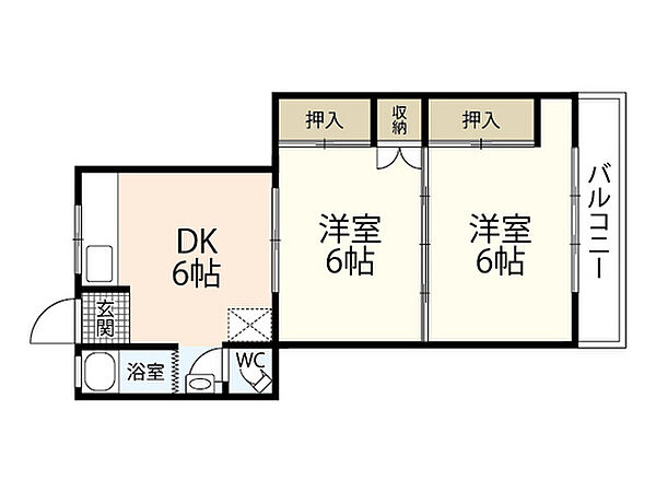 島モータービル ｜広島県広島市西区南観音7丁目(賃貸マンション2DK・3階・38.40㎡)の写真 その2