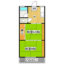 藤川ハイツ 202 ｜ 茨城県土浦市港町3丁目（賃貸アパート2K・2階・28.50㎡） その2