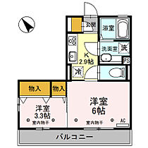 ウル・シャンティ　C 105 ｜ 栃木県小山市駅東通り３丁目（賃貸アパート2K・1階・31.21㎡） その2