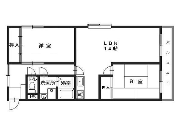 シャトル緑井 ｜広島県広島市安佐南区緑井4丁目(賃貸マンション2LDK・2階・61.80㎡)の写真 その2