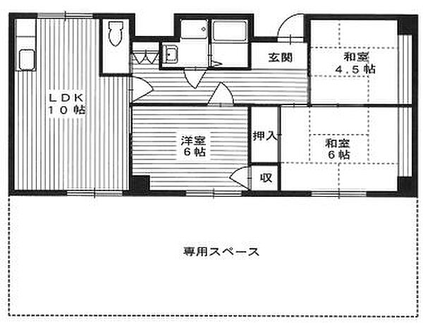 メゾンＳＫ 102｜大阪府茨木市若園町(賃貸マンション3LDK・1階・63.00㎡)の写真 その2