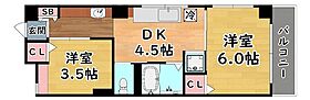 兵庫県神戸市灘区水道筋６丁目（賃貸マンション2DK・4階・35.00㎡） その2