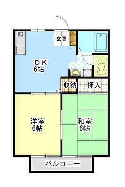 サンライフ友　Ｂ ｜広島県福山市千田町3丁目(賃貸アパート2DK・2階・40.92㎡)の写真 その2