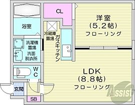 北海道札幌市中央区南五条西14丁目（賃貸マンション1LDK・2階・31.32㎡） その2