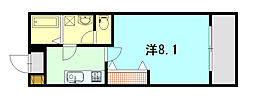 グレース旭町 1Kの間取図画像