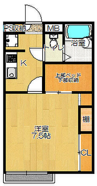 大阪府大東市中垣内1丁目(賃貸アパート1K・2階・20.28㎡)の写真 その2