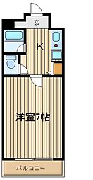 グランド海山 1Kの間取図画像