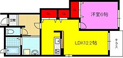 ジェルメ・コリーヌ1 1LDKの間取図画像
