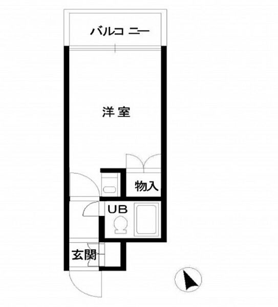 広島県広島市中区宝町(賃貸マンション1R・3階・15.85㎡)の写真 その2