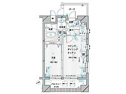デュオ・スカーラ蒲田2 1LDKの間取図画像