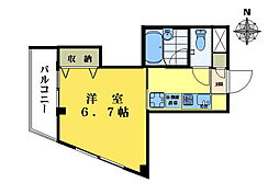 ヴィラ目白学園 1Kの間取図画像