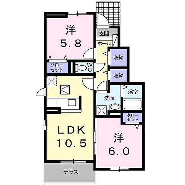 ソフィア ｜京都府福知山市字長田(賃貸アパート2LDK・1階・54.95㎡)の写真 その2