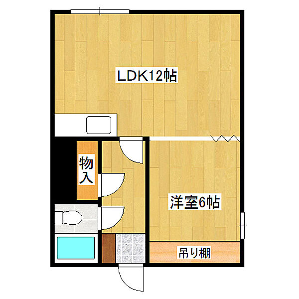 セブンコーポ 201｜北海道北見市北七条西５丁目(賃貸マンション1LDK・3階・39.08㎡)の写真 その2