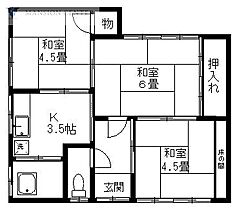 小金町1丁目貸家(長屋) 1 ｜ 新潟県新潟市東区小金町1丁目8-6（賃貸一戸建3K・1階・43.05㎡） その2