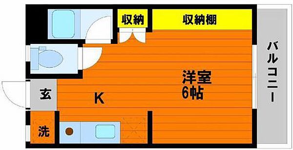 岡山県岡山市北区野田2丁目(賃貸マンション1K・4階・18.36㎡)の写真 その2