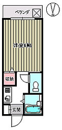シーガルハイツ 1Kの間取図画像
