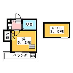 FilntHills上石神井B 1Kの間取図画像