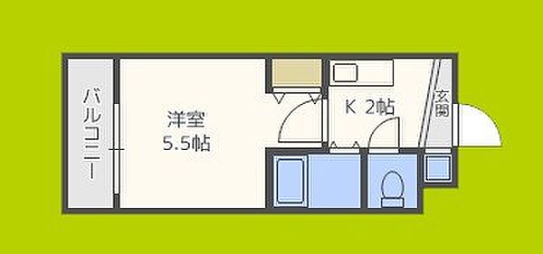 パライッソ・オク ｜大阪府大阪市北区浪花町(賃貸マンション1K・3階・17.93㎡)の写真 その2