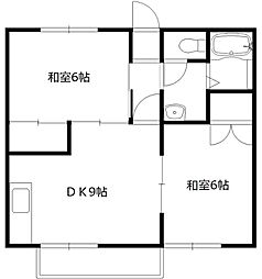 MKハイツ 2DKの間取図画像