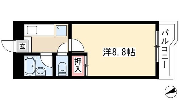 湯口マンション ｜愛知県名古屋市千種区池下1丁目(賃貸マンション1K・2階・22.77㎡)の写真 その2