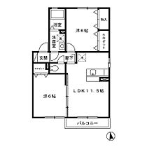 メルエムB 202 ｜ 栃木県栃木市平柳町３丁目（賃貸アパート2LDK・2階・53.76㎡） その2