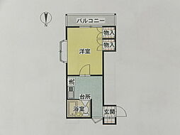 武里ビレッジ 1Kの間取図画像