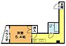 間取り：単身者用のシンプルな間取です