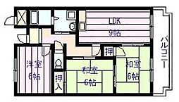グランパリス国分 3LDKの間取図画像
