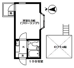 ハイツオリーブ 1Kの間取図画像