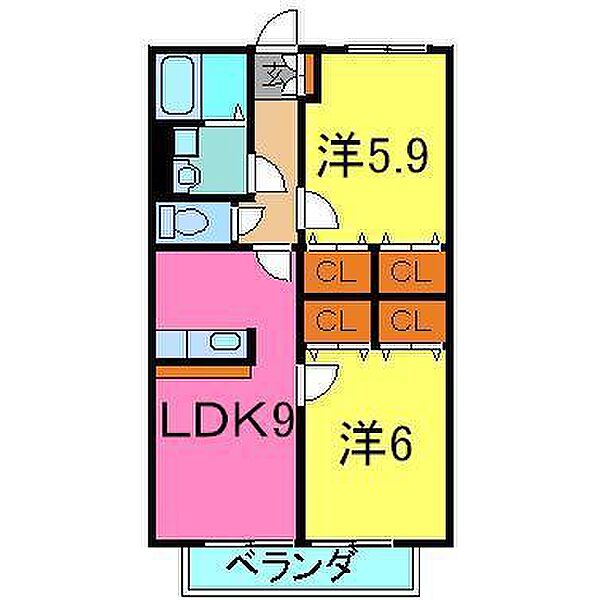 フェリーチェ尾上 206｜兵庫県加古川市尾上町養田 2丁目(賃貸アパート2LDK・2階・48.54㎡)の写真 その2