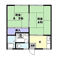 パナハイツいしい 5 ｜ 鳥取県米子市三本松３丁目1-11（賃貸アパート2K・1階・20.06㎡） その2